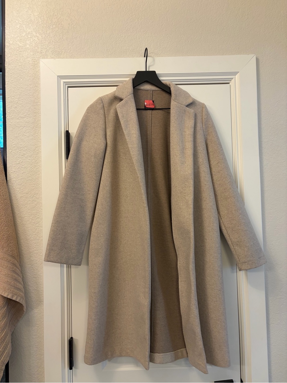 ZARA Neutral Beige Open-Front Coat